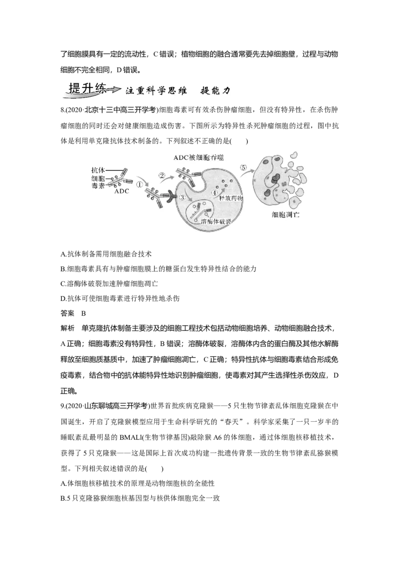 第33讲　动、植物细胞工程_新高考复习资料_2023年新高考复习资料_一轮复习_2023年新高考大一轮复习讲义_2023年高考生物一轮复习讲义（新人教新高考）_赠补充习题