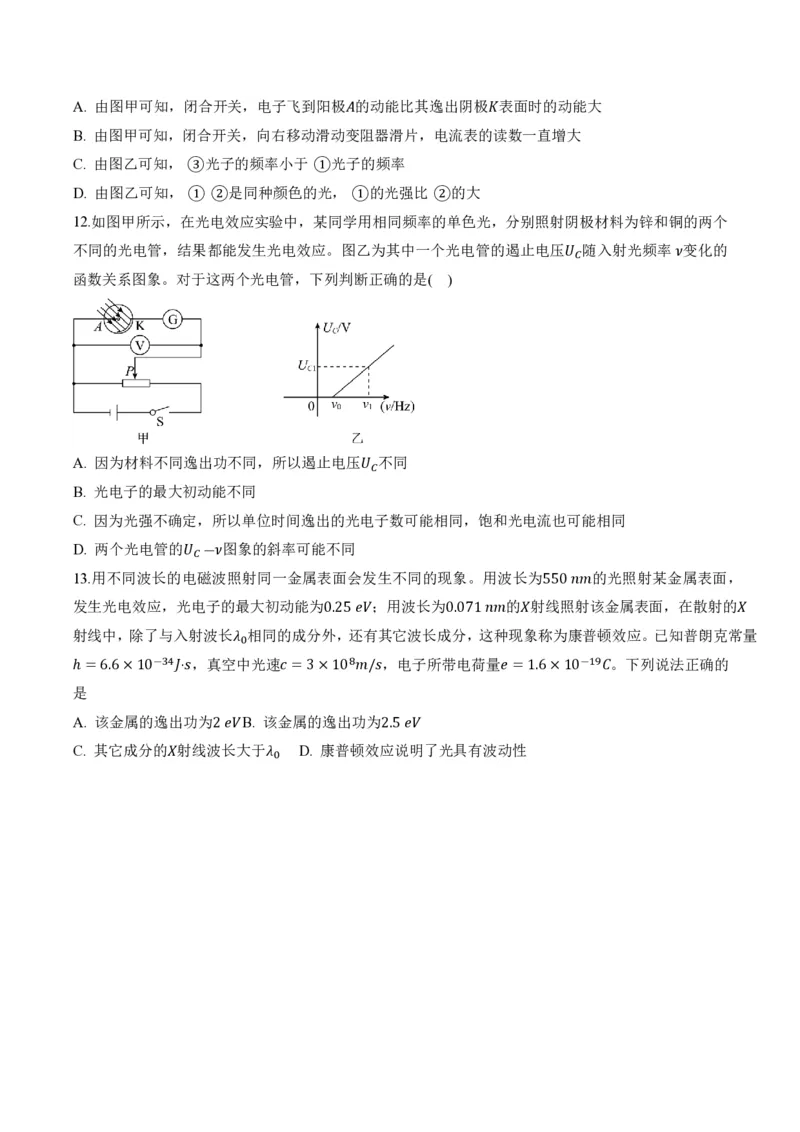 4.2光电效应（举一反三讲义）（原卷版）_2026高考物理_222026版物理《高考一轮复习举一反三》全国版_2026《高中物理&bull;举一反三系列》选修三(RJ)_第四章原子结构和波粒二象性