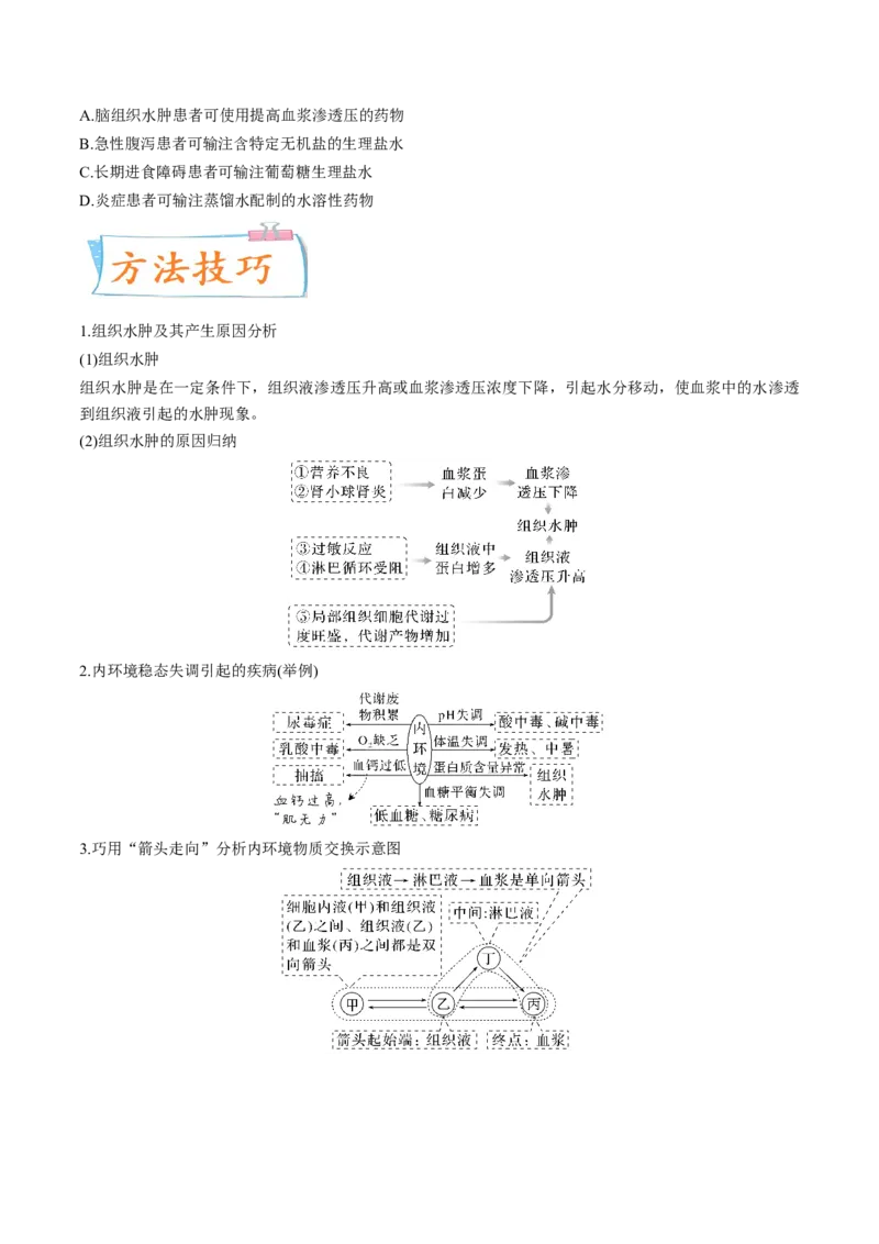 考向16人体内环境稳态及实例-备战2023年高考生物一轮复习考点微专题（全国通用）（原卷版）(1)_通用版（老高考）复习资料_2023年复习资料_一轮复习