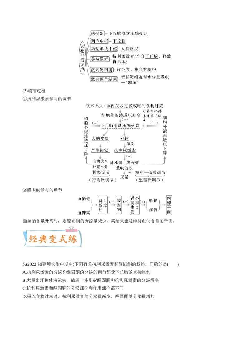 考向16人体内环境稳态及实例-备战2023年高考生物一轮复习考点微专题（全国通用）（原卷版）(1)_通用版（老高考）复习资料_2023年复习资料_一轮复习