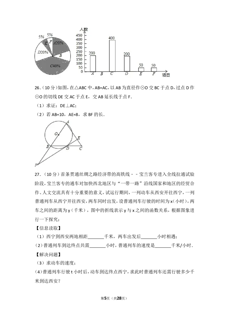 2017年青海省西宁市中考数学试卷_湘教版初中数学课件_数学湘教版7上教案PPT课件配套资料_数学湘教版初中7年级上册习题试题_期中、期末、月考、中考真题_2017各地中考真题