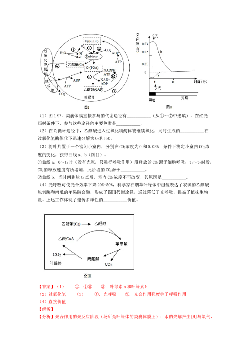 解密04细胞的能量供应和利用（讲义)（教师版）_新高考复习资料_2023年新高考复习资料_二轮复习_高频考点解密2023年高考生物二轮复习讲义+分层训练（全国通用）288808838