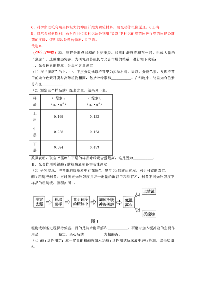 解密04细胞的能量供应和利用（讲义)（教师版）_新高考复习资料_2023年新高考复习资料_二轮复习_高频考点解密2023年高考生物二轮复习讲义+分层训练（全国通用）288808838