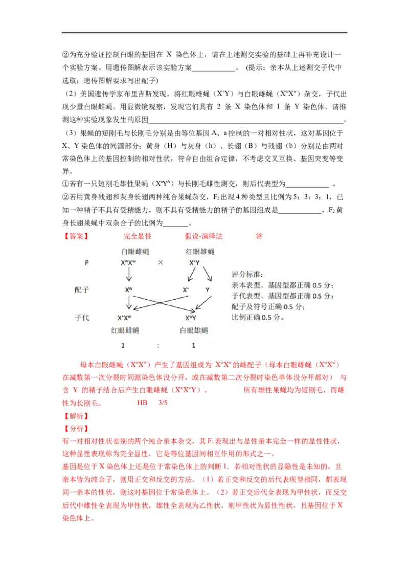 重难点09减数分裂与伴性遗传（解析版）_通用版（老高考）复习资料_2023年复习资料_专项复习_2023年高考生物热点&middot;重点&middot;难点专练（全国通用）
