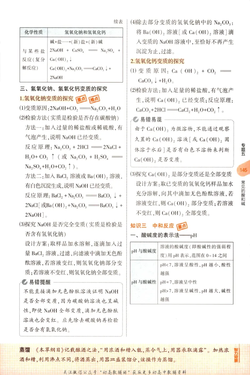 2023版《5年中考3年模拟》中考化学知识清单_53中考总复习_2023版