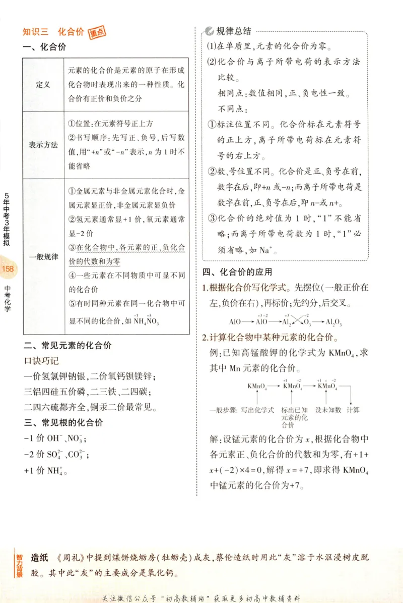 2023版《5年中考3年模拟》中考化学知识清单_53中考总复习_2023版