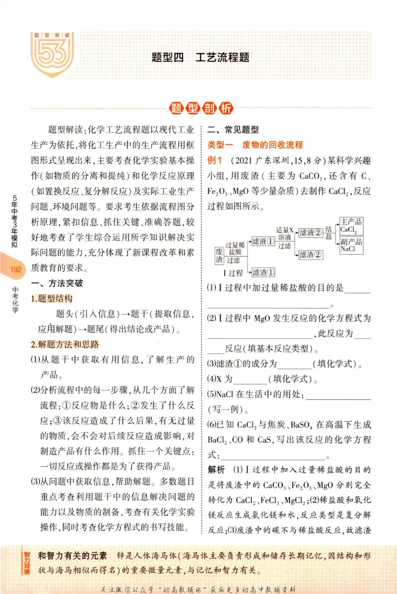 2023版《5年中考3年模拟》中考化学知识清单_53中考总复习_2023版