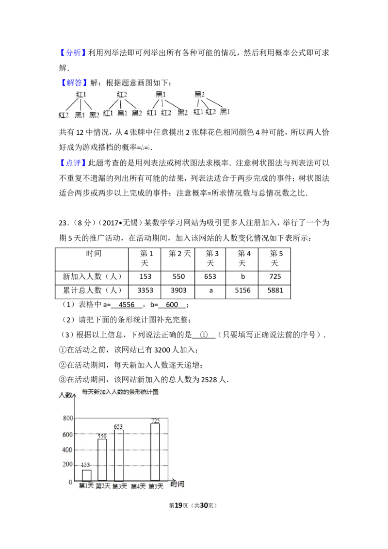 2017年江苏省无锡市中考数学试卷_湘教版初中数学课件_数学湘教版7上教案PPT课件配套资料_数学湘教版初中7年级上册习题试题_期中、期末、月考、中考真题_2017各地中考真题