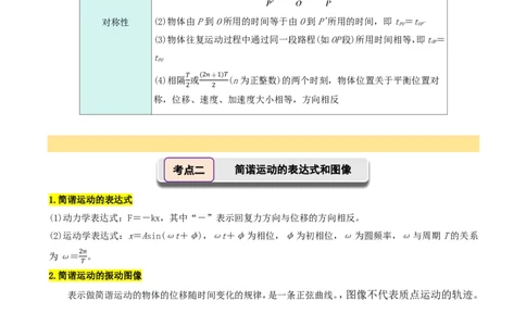 第39讲机械振动(原卷版)_2026高考物理_222026版物理《高考一轮复习举一反三》全国版_第39讲机械振动