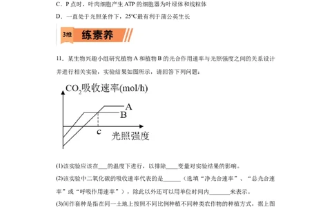 课时10光合作用和细胞呼吸的比较-2023年高考生物一轮复习小题多维练（原卷版）_通用版（老高考）复习资料_2023年复习资料_一轮复习_2023年高考生物一轮复习小题多维练（全国通用）