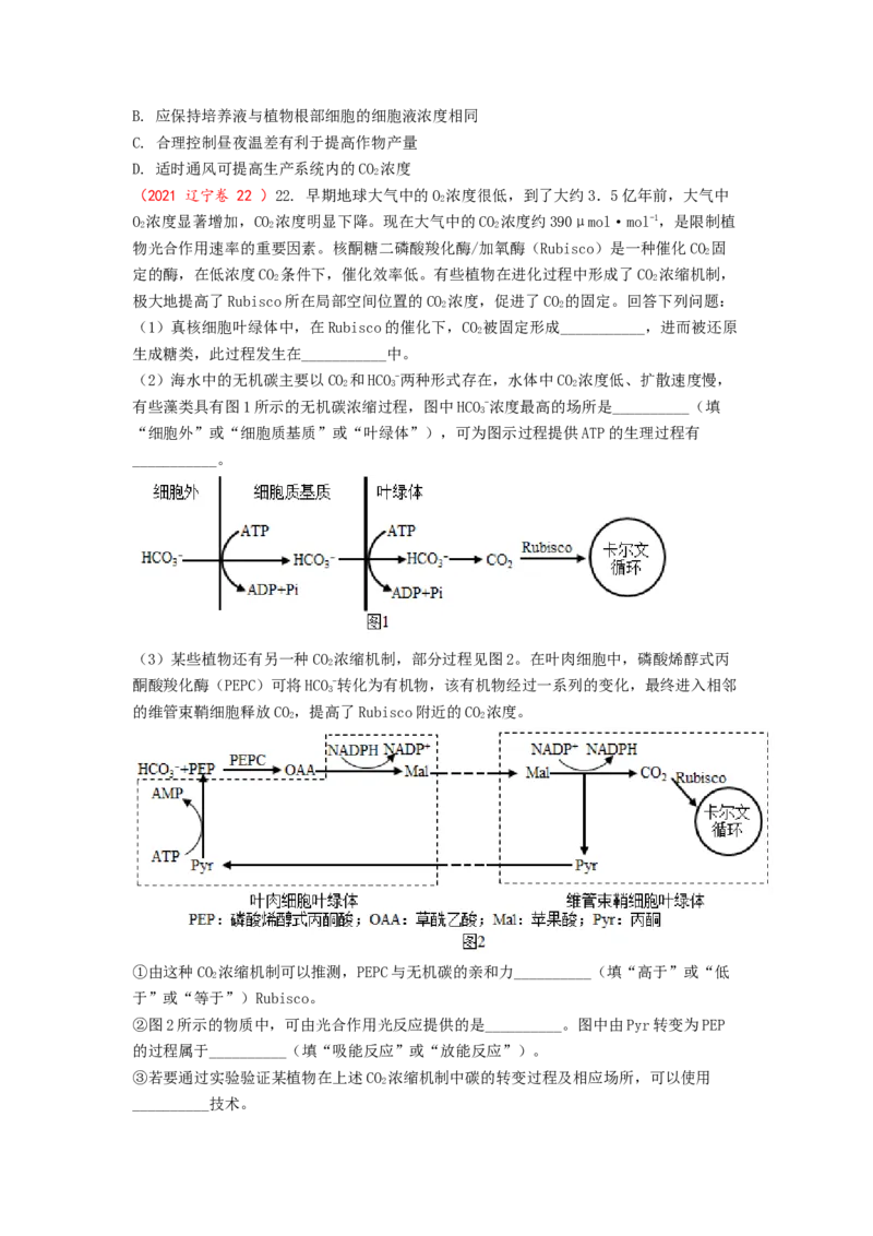 解密04细胞的能量供应和利用（讲义)（学生版）_通用版（老高考）复习资料_2023年复习资料_二轮复习_高频考点解密2023年高考生物二轮复习讲义+分层训练（全国通用）