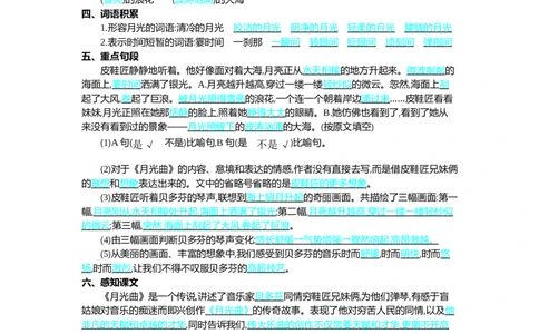 第七单元核心考点清单_6上语文-保存转存之后查看_10单元知识总结部编六上语文