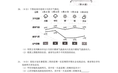 2019江苏省南京市中考数学试题（word版，含答案）_人教版数学九年级上册_版本一_人教版数学九年级上册（RJ）--7期中、期末、月考、中考真题_2019年各地中考真题