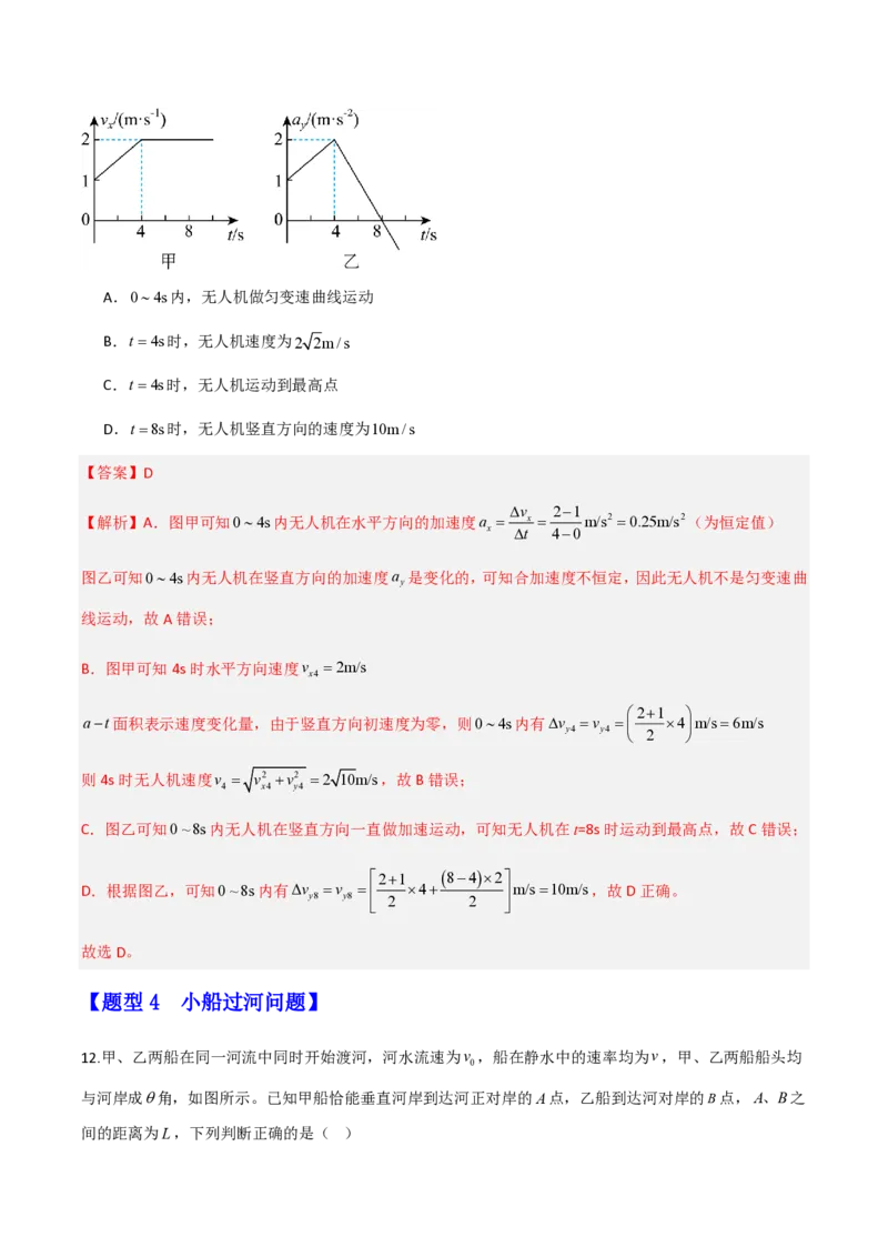第五章抛体运动（举一反三重难点训练）（解析版）_2026高考物理_222026版物理《高考一轮复习举一反三》全国版_2026《高中物理&bull;举一反三系列》必修二(RJ)_第五章抛体运动_本章复习
