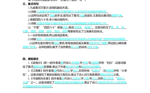 第六单元核心考点清单_6上语文-保存转存之后查看_10单元知识总结部编六上语文