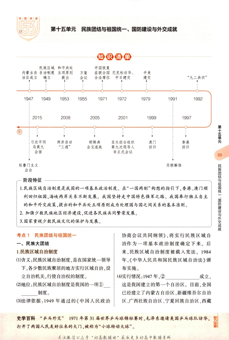 2023版《5年中考3年模拟》中考历史_53中考总复习_2023版