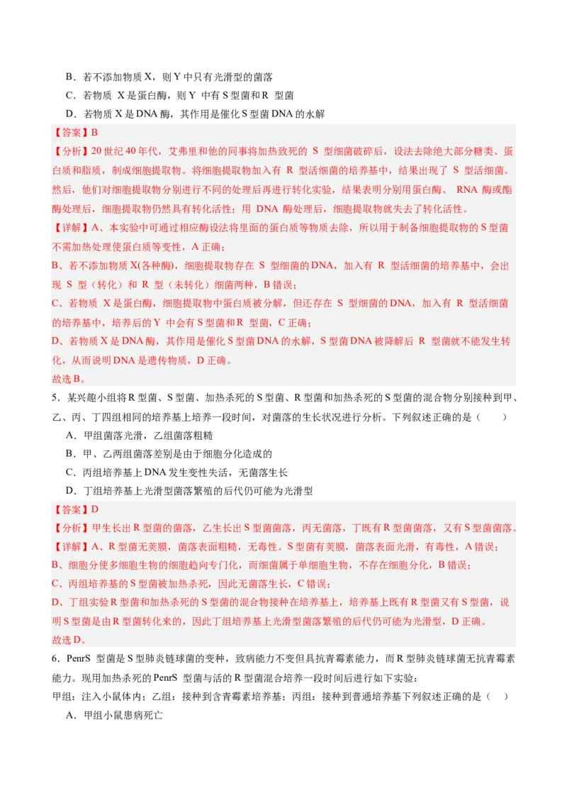 考点通关卷19DNA是主要的遗传物质（解析版）_2025年新高考资料_一轮复习_2025年高考生物一轮复习考点通关卷（新高考通用）
