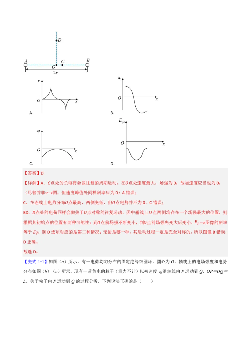 第44讲专题：电场中的图像问题(解析版)_2026高考物理_222026版物理《高考一轮复习举一反三》全国版_第44讲专题：电场中的图像问题