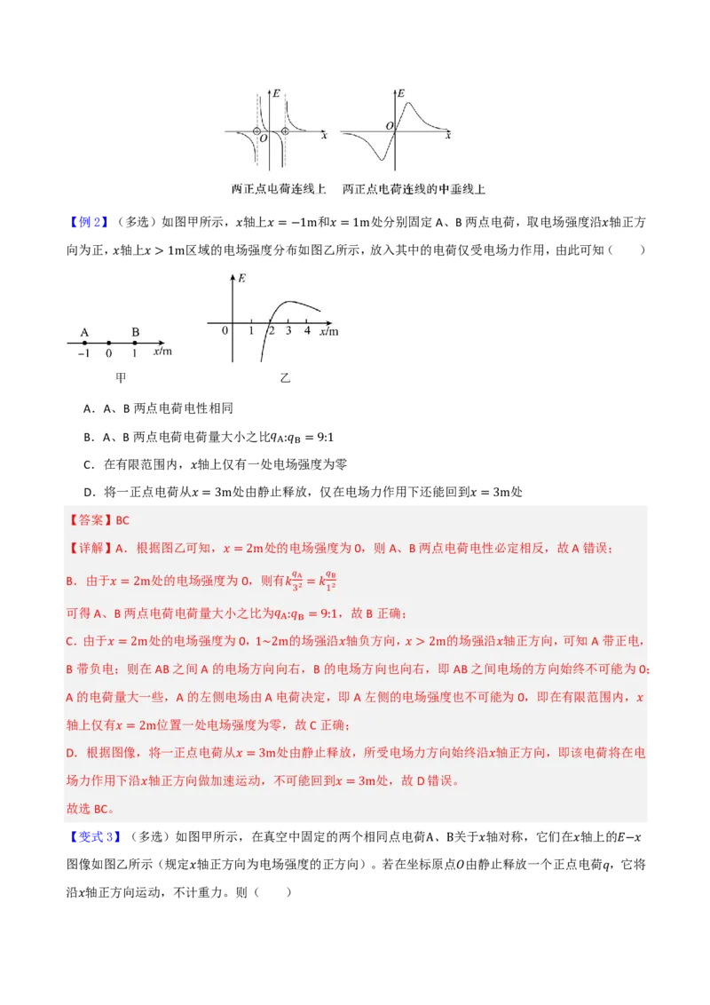 第44讲专题：电场中的图像问题(解析版)_2026高考物理_222026版物理《高考一轮复习举一反三》全国版_第44讲专题：电场中的图像问题