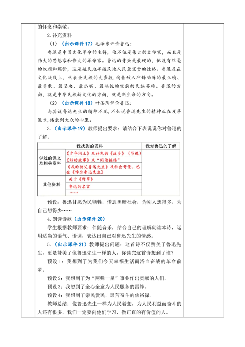 28有的人&mdash;&mdash;纪念鲁迅有感教案_6上语文-保存转存之后查看_03第1套课件+教案配套部编六上语文_8第八单元_28有的人&mdash;&mdash;纪念鲁迅有感