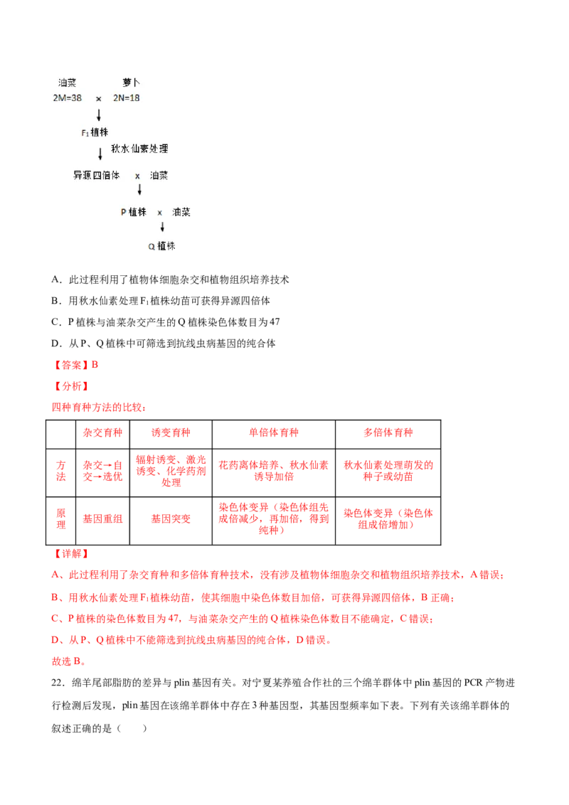 解密13生物的变异与育种（讲义）-高频考点解密2021年高考生物二轮复习讲义+分层训练_新高考复习资料_2021年新高考资料