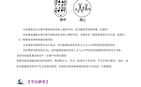 解密13生物的变异与育种（讲义）-高频考点解密2021年高考生物二轮复习讲义+分层训练_新高考复习资料_2021年新高考资料