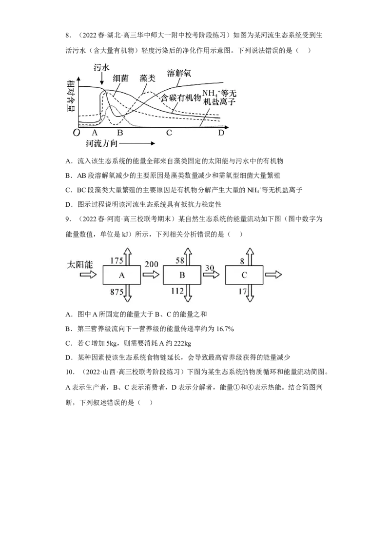 解密16生态系统及其稳定性（分层训练)（原版卷）_新高考复习资料_2023年新高考复习资料_二轮复习_高频考点解密2023年高考生物二轮复习讲义+分层训练（全国通用）288808838