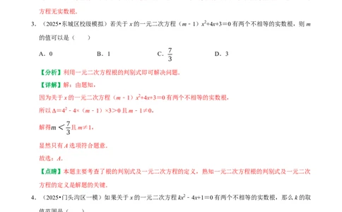 21.2.2公式法解一元二次方程（解析版）（人教版）_人教版数学九年级上册_版本二_九年级数学上册（人教版）_专题训练+提分专项训练-V6_2026版