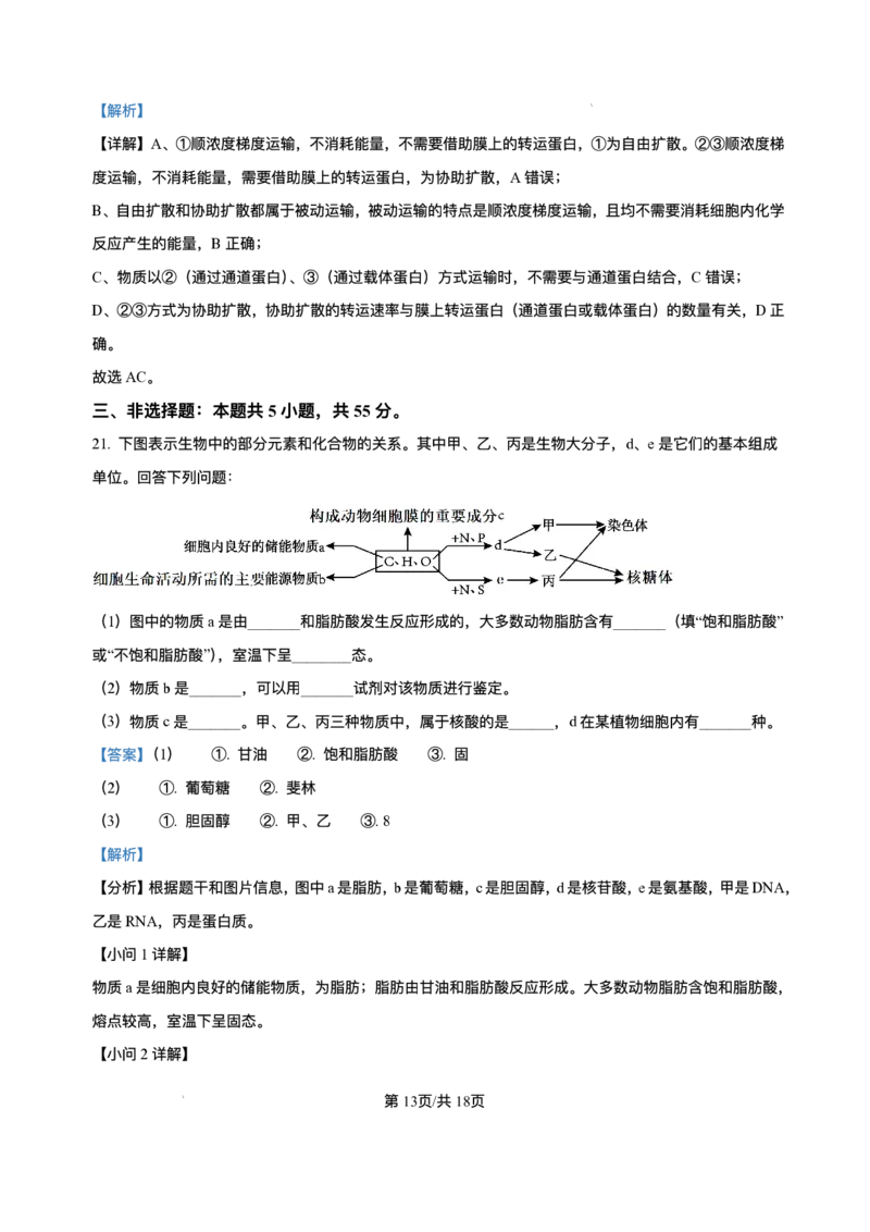 辽宁省县域重点高中2025-2026学年高一上学期期中考试生物试卷含答案_2025年11月高一试卷_251112辽宁省县域重点高中2025-2026学年高一上学期期中考试