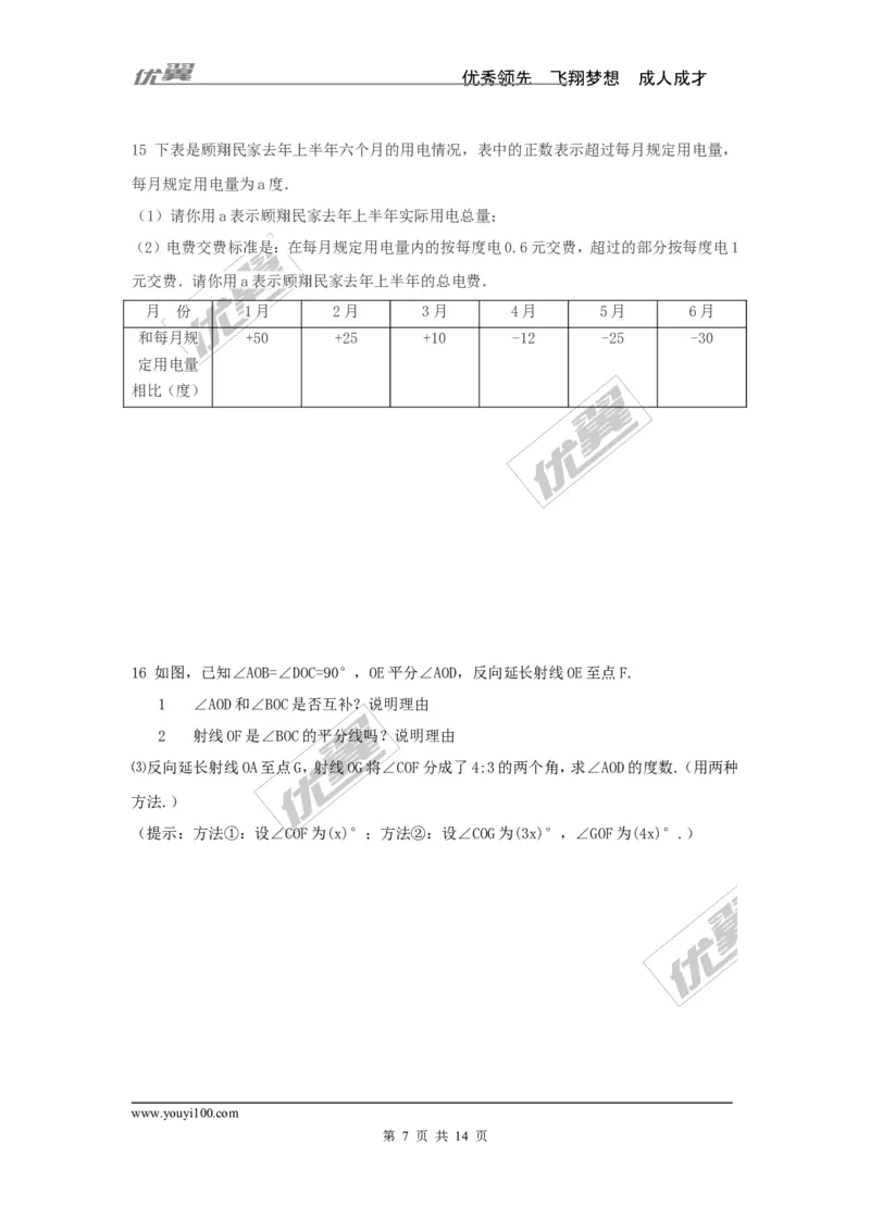 七年级上学期数学错题集_湘教版初中数学课件_数学湘教版7上教案PPT课件配套资料_数学湘教版初中7年级上册习题试题_复习资料_专题复习