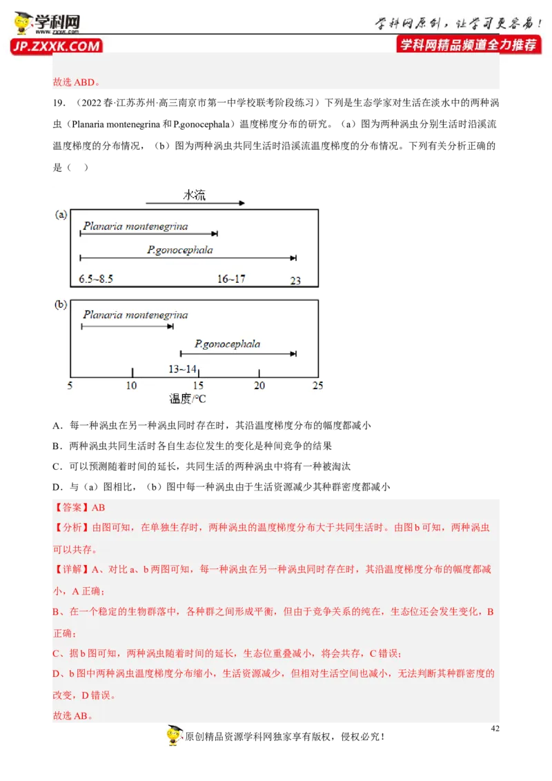 解密15种群与群落（分层训练)（解析版）_新高考复习资料_2023年新高考复习资料_二轮复习_高频考点解密2023年高考生物二轮复习讲义+分层训练（全国通用）288808838