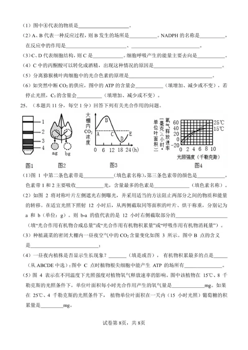 黑龙江省齐齐哈尔市第八中学校2025-2026学年高一上学期12月月考生物试题_2026年01月高一试卷_260101黑龙江省齐齐哈尔市第八中学校2025-2026学年高一上学期12月月考