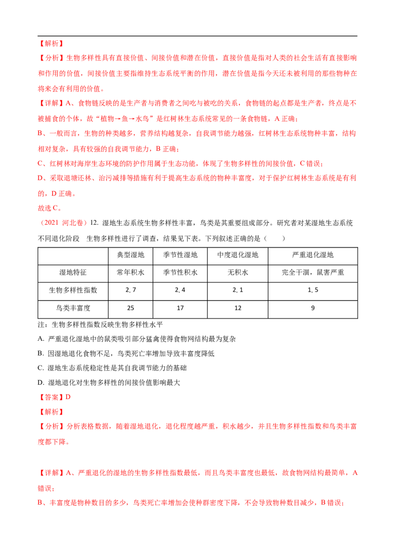 解密16生态系统及其稳定性（讲义)（教师版）_通用版（老高考）复习资料_2023年复习资料_二轮复习_高频考点解密2023年高考生物二轮复习讲义+分层训练（全国通用）