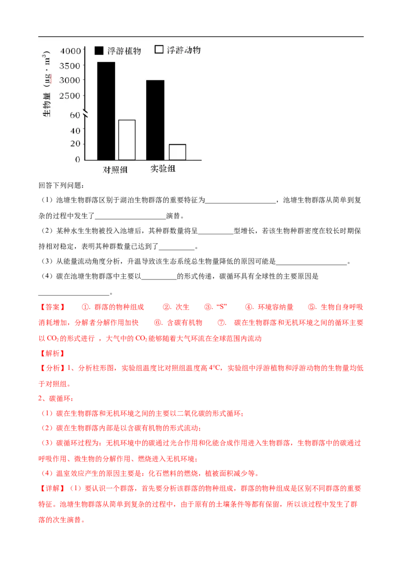 解密16生态系统及其稳定性（讲义)（教师版）_通用版（老高考）复习资料_2023年复习资料_二轮复习_高频考点解密2023年高考生物二轮复习讲义+分层训练（全国通用）