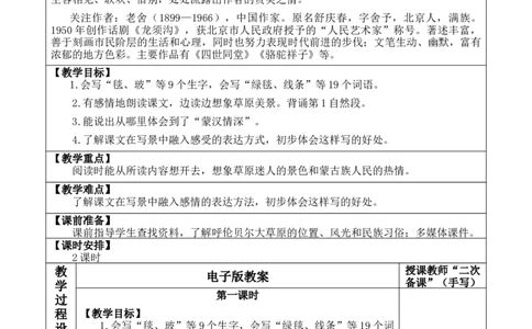 1草原教案_6上语文-保存转存之后查看_03第1套课件+教案配套部编六上语文_1第一单元_1草原