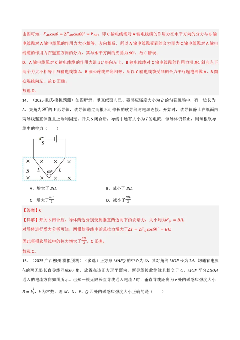 第55讲磁场及其对电流的作用(解析版)_2026高考物理_222026版物理《高考一轮复习举一反三》全国版_第55讲磁场及其对电流的作用