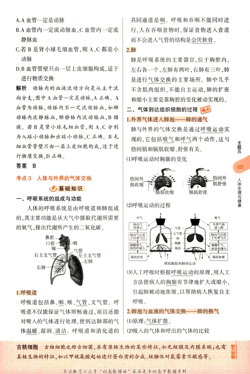 2023版《5年中考3年模拟》中考生物知识清单_53中考总复习_2023版