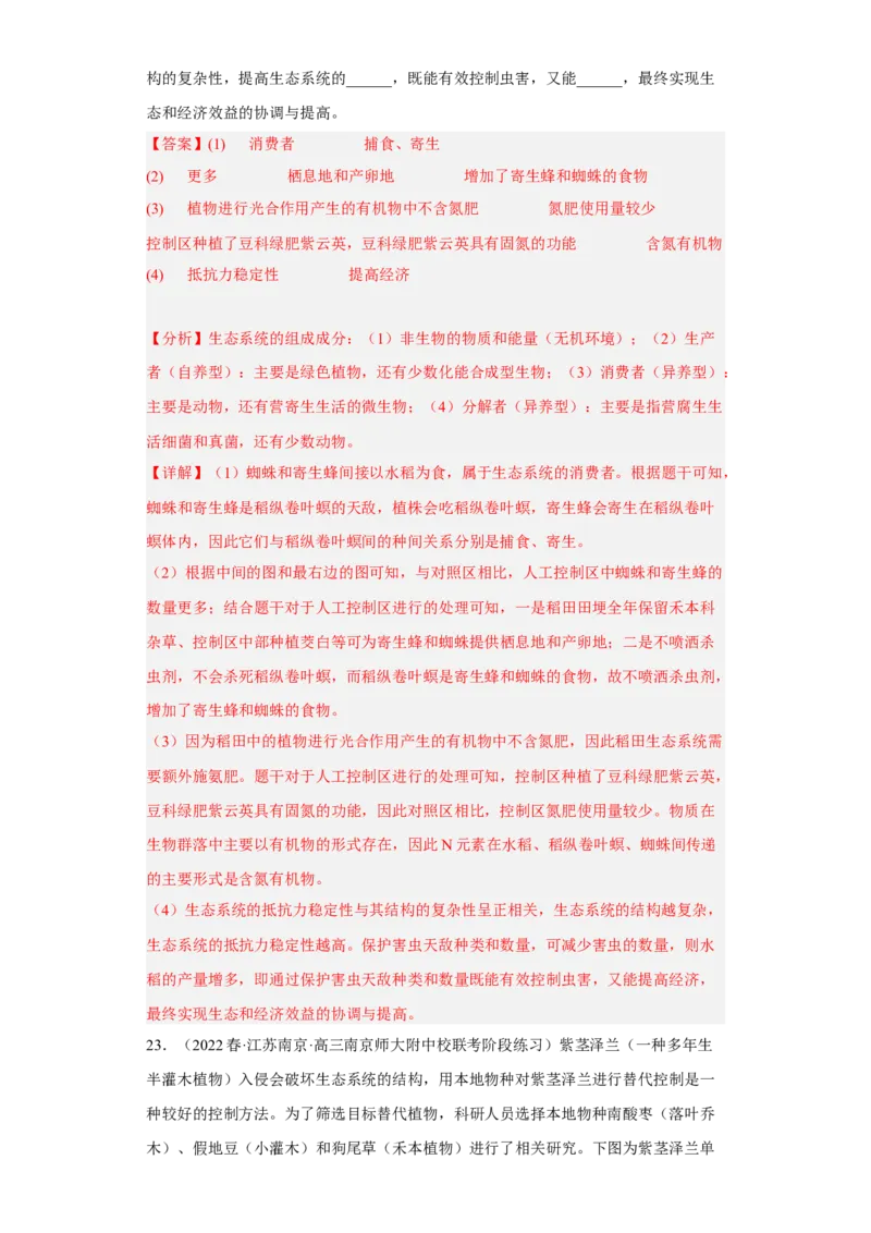 解密16生态系统及其稳定性（分层训练)（解析版）_新高考复习资料_2023年新高考复习资料_二轮复习_高频考点解密2023年高考生物二轮复习讲义+分层训练（全国通用）288808838