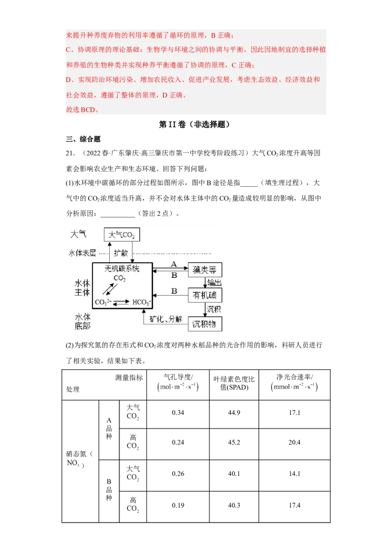 解密16生态系统及其稳定性（分层训练)（解析版）_新高考复习资料_2023年新高考复习资料_二轮复习_高频考点解密2023年高考生物二轮复习讲义+分层训练（全国通用）288808838
