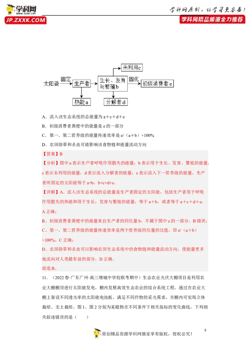 解密16生态系统及其稳定性（分层训练)（解析版）_新高考复习资料_2023年新高考复习资料_二轮复习_高频考点解密2023年高考生物二轮复习讲义+分层训练（全国通用）288808838