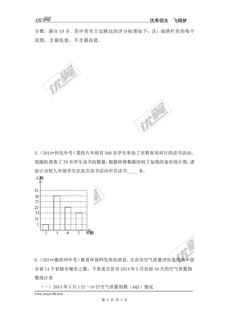 5.2第1课时用样本率估计总体的率2_湘教版初中数学课件_数学湘教版9上教案PPT课件配套资料_数学湘教版初中9年级上册--6.各阶段精品试题_同步练习