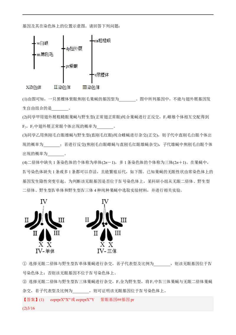 解密06遗传的基本规律（分层训练)（解析版）_通用版（老高考）复习资料_2023年复习资料_二轮复习_高频考点解密2023年高考生物二轮复习讲义+分层训练（全国通用）