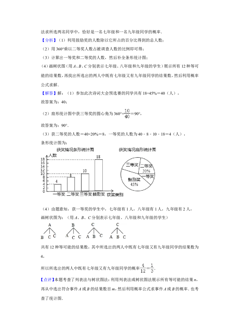 2019四川省凉山州中考数学试题（解析版）_人教版数学九年级上册_版本一_人教版数学九年级上册（RJ）--7期中、期末、月考、中考真题_2019年各地中考真题