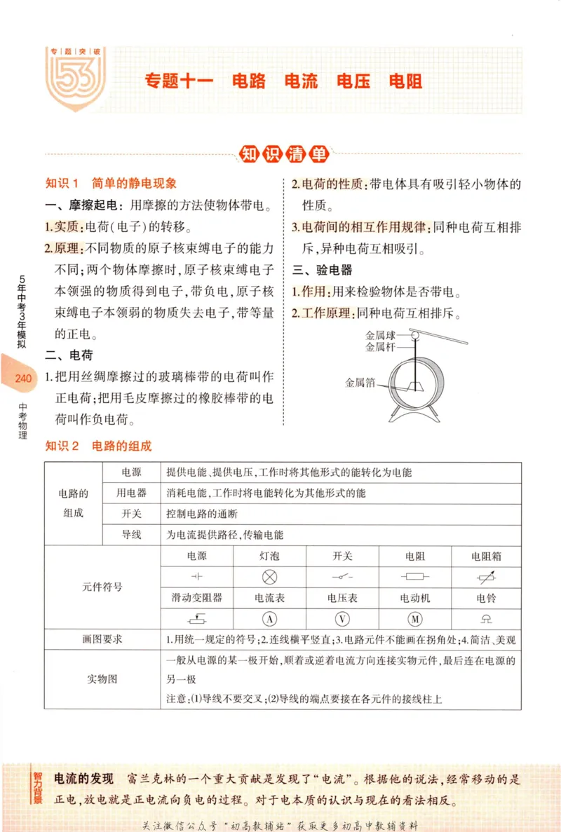 2023版《5年中考3年模拟》中考物理知识清单_53中考总复习_2023版