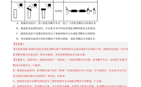 考点通关卷29植物生命活动的调节（解析版）_2025年新高考资料_一轮复习_2025年高考生物一轮复习考点通关卷（新高考通用）