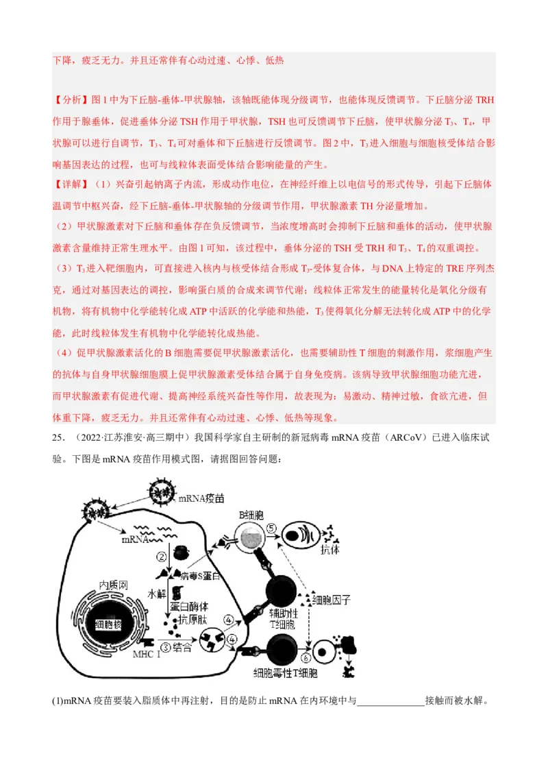 解密13免疫调节（分层训练)（解析版）_新高考复习资料_2023年新高考复习资料_二轮复习_高频考点解密2023年高考生物二轮复习讲义+分层训练（全国通用）288808838
