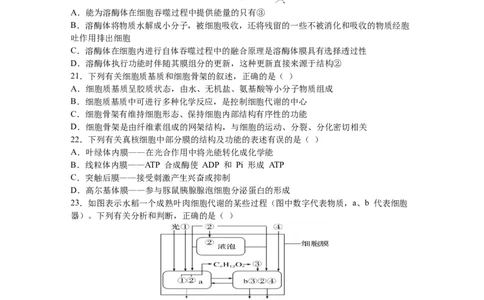 黑龙江省鹤岗市第一中学2022-2023学年高三上学期开学考试生物试题_生物高考模拟题_老高考_2023年
