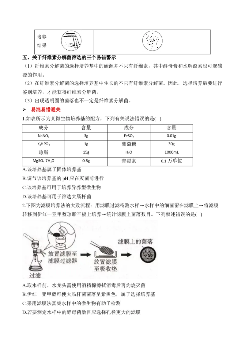 （22）微生物的利用与传统发酵技术&mdash;&mdash;2025届高考生物二轮复习易错重难提升学案（含解析）_2025年新高考资料_二轮复习_2025届高考生物二轮复习易错重难提升（含解析）