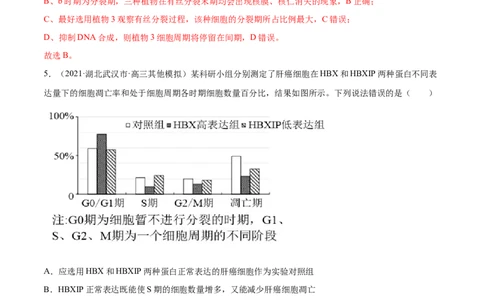 解密08有丝分裂和减数分裂（分层训练）（解析版）_新高考复习资料_2021年新高考资料_高频考点解密2021年高考生物二轮复习讲义+分层训练4.7更新