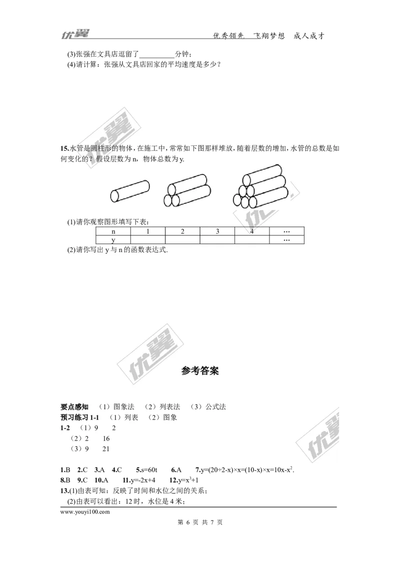 4.1.2函数的表示法_湘教版初中数学课件_数学湘教版8下教案PPT课件配套资料_数学湘教版初中8年级下册习题试题_同步练习